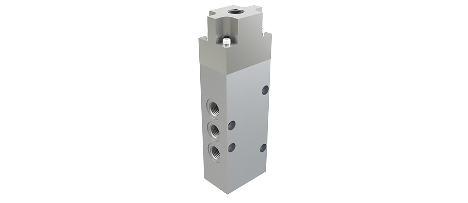 Valvola pneumatica a 2 posizioni e 5 vie controllata idraulicamente da 1/4"